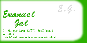 emanuel gal business card